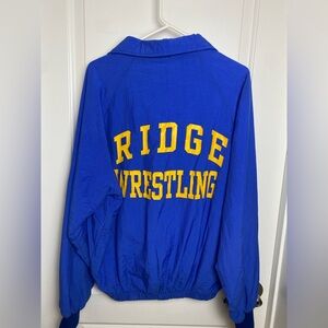 Vintage chestnut Ridge wrestling athletic jacket New Paris, PA Cliff keen Blue S